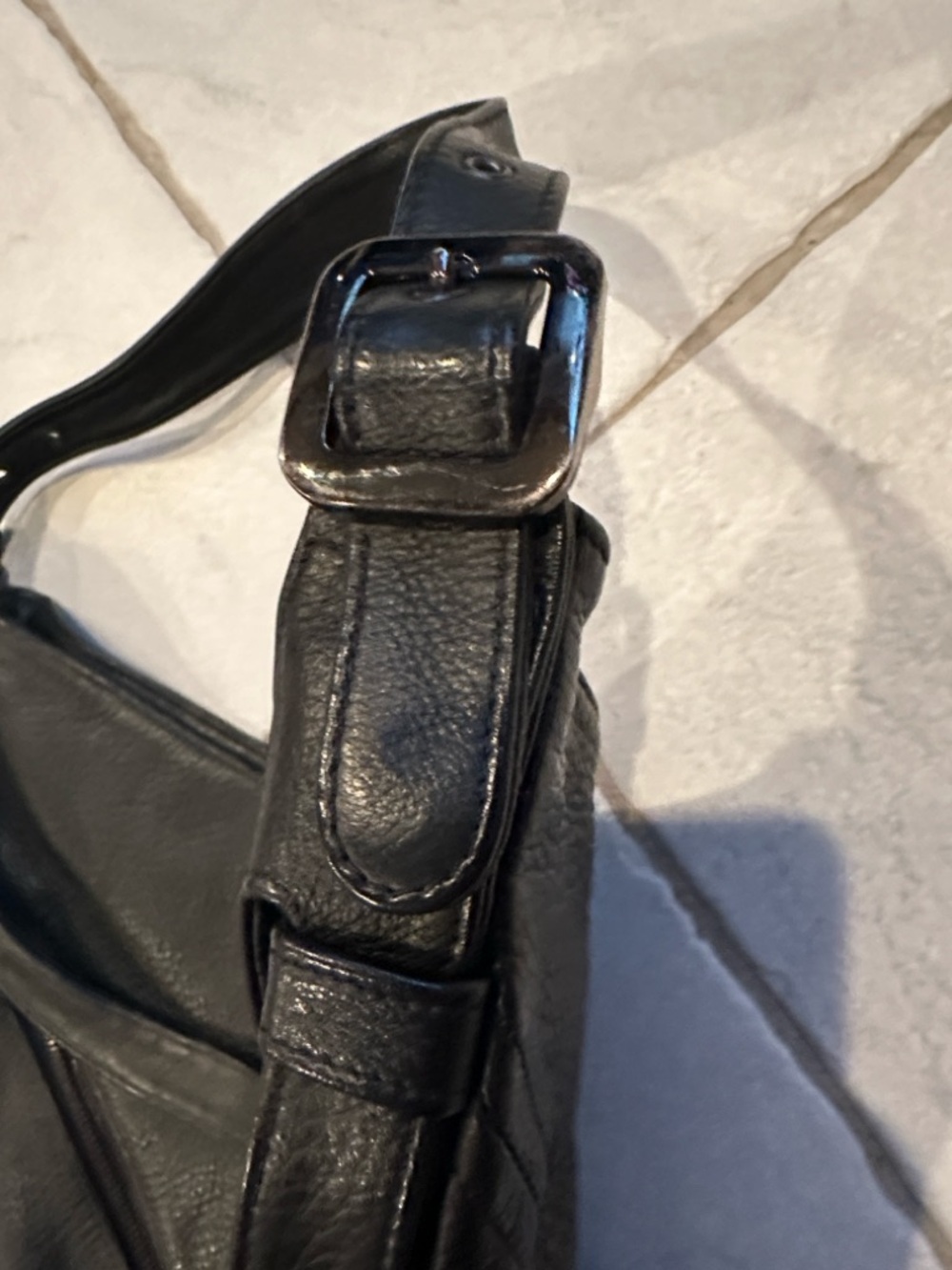 Botkier Black Pebbled Leather Hobo Shoulder Bag - Picture 4 of 7